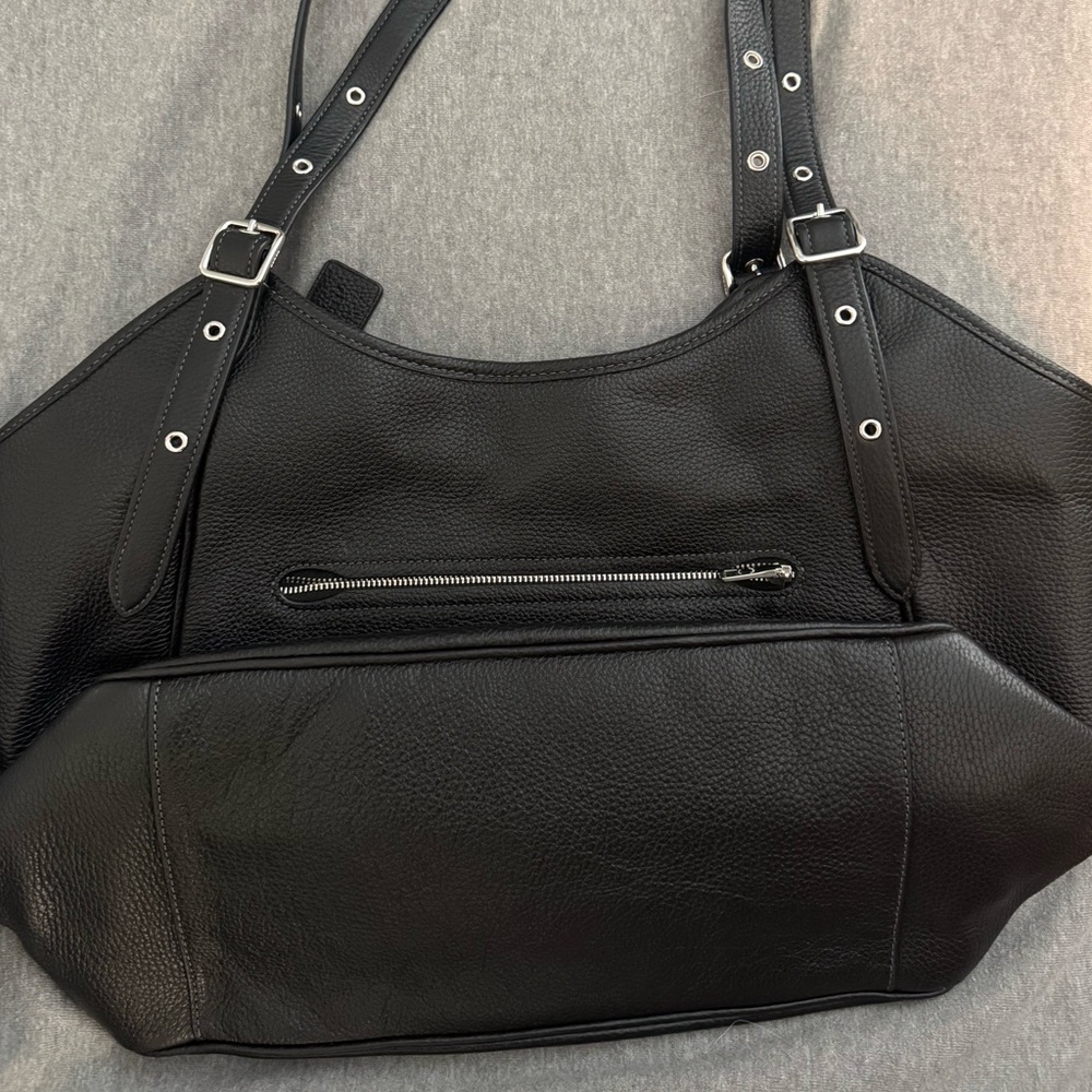 Coach Meadow Shoulder Leather Tote Bag - Picture 7 of 9